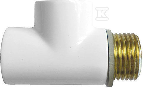 Trójnik 1/2" do grzałki biały