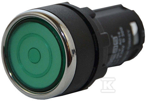 Przycisk kryty, monoblok, stabilny, 1NO, zielony T0-MB100FY