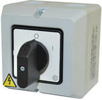 Łącznik krzywkowy w obudowie z tworzywa z płytą czołową i tabliczką 0-I (załącz - wyłącz), 32A, 1 polowy, IP65 T0-Ł S32JPD1101 A6
