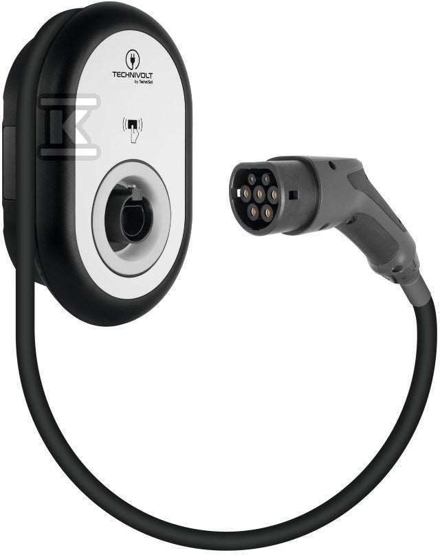 Ładowarka Wallbox 11 kW, kabel ładujący 5m typ 2, trójfazowa, karty RFID, IP54, TECHNIVOLT 101