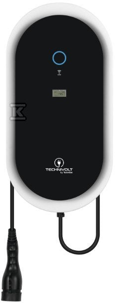Ładowarka Wallbox 11 kW, kabel ładujący 5m typ 2, trójfazowa, karty RFID, IP54, wskaźnik ładowania, licznik energii, TECHNIVOLT 1100 SMART
