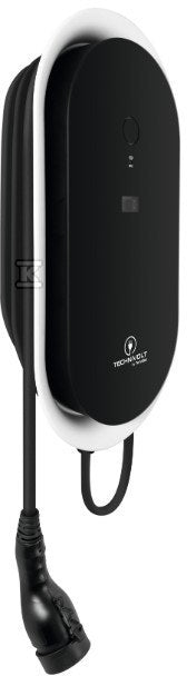 Ładowarka Wallbox 11 kW, kabel ładujący 5m typ 2, trójfazowa, karty RFID, IP54, wskaźnik ładowania, licznik energii, TECHNIVOLT 1100 SMART