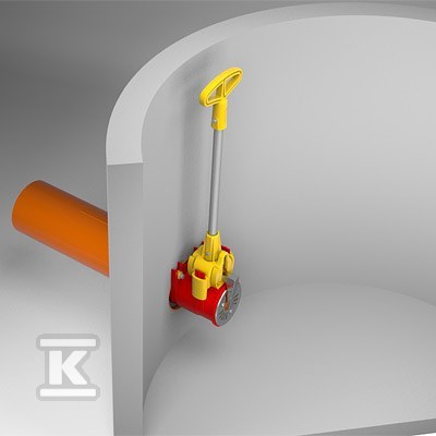 Zasuwa burzowa PP dn 200mm do studni betonowych typ0, z wyjmowaną klapą, uniwersalna, do kanalizacji zewnętrznej