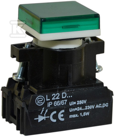 Lampka L22KD/24V-230V zielona W0-LDU1-L22KD Z