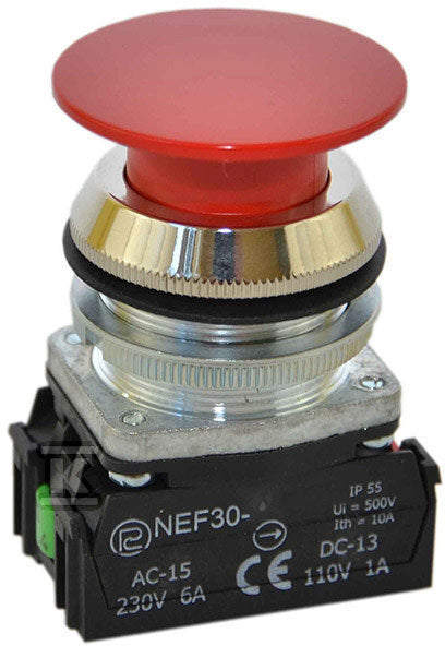 Przycisk NEF30-DXY czerwony W0-NEF30-D XY C
