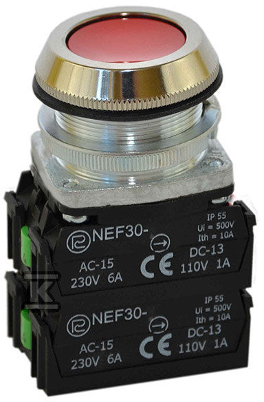 Przycisk NEF30-K2X2Y czerwony W0-NEF30-K 2X2Y C