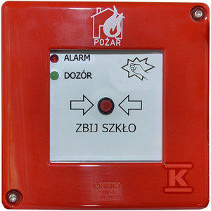 ROP-A bez młoteczka 2xLED czerwona migająca/zielona (DOZÓR) W0-ROP-A D1/2K XY CB Z/3