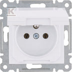 LUMINA Gniazdo 2P+E z klapką opcj. IP44, 230V/16A, biały