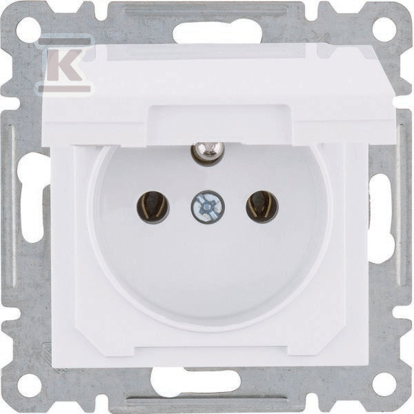 LUMINA Gniazdo 2P+E z klapką opcj. IP44, 230V/16A, biały