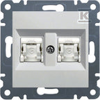 LUMINA Gniazdo komputerowe podwójne RJ45 kat.5e FTP, biały