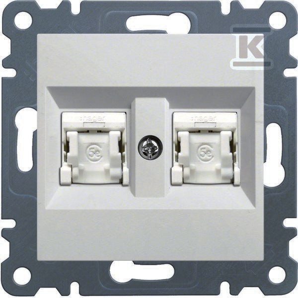 LUMINA Gniazdo komputerowe podwójne RJ45 kat.5e FTP, biały