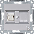 LUMINA Gniazdo komputerowe pojedyczne RJ45 kat.6 FTP, srebrny