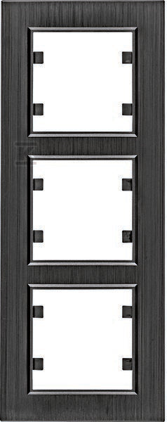 LUMINA Passion Ramka 3-krotna pionowa, aluminium czarne