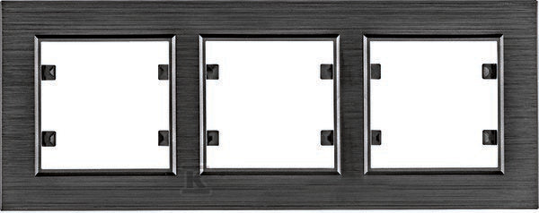 LUMINA Passion Ramka 3-krotna pozioma, aluminium czarne