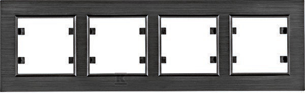 LUMINA Passion Ramka 4-krotna pozioma, aluminium czarne