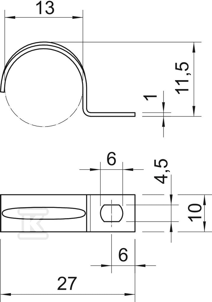 Obejma mocująca typ 604 13 G