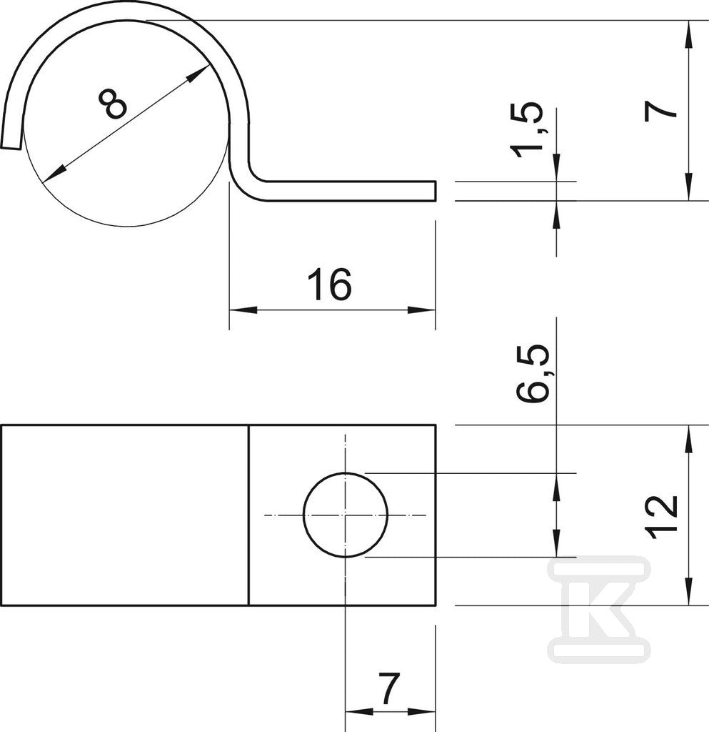 Obejma mocująca typ 1015 8 G