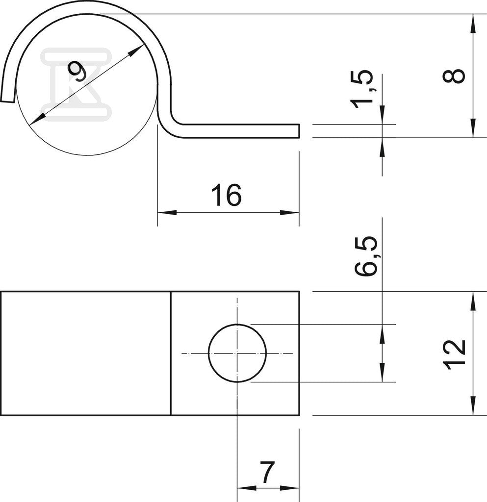 Obejma mocująca typ 1015 9 G