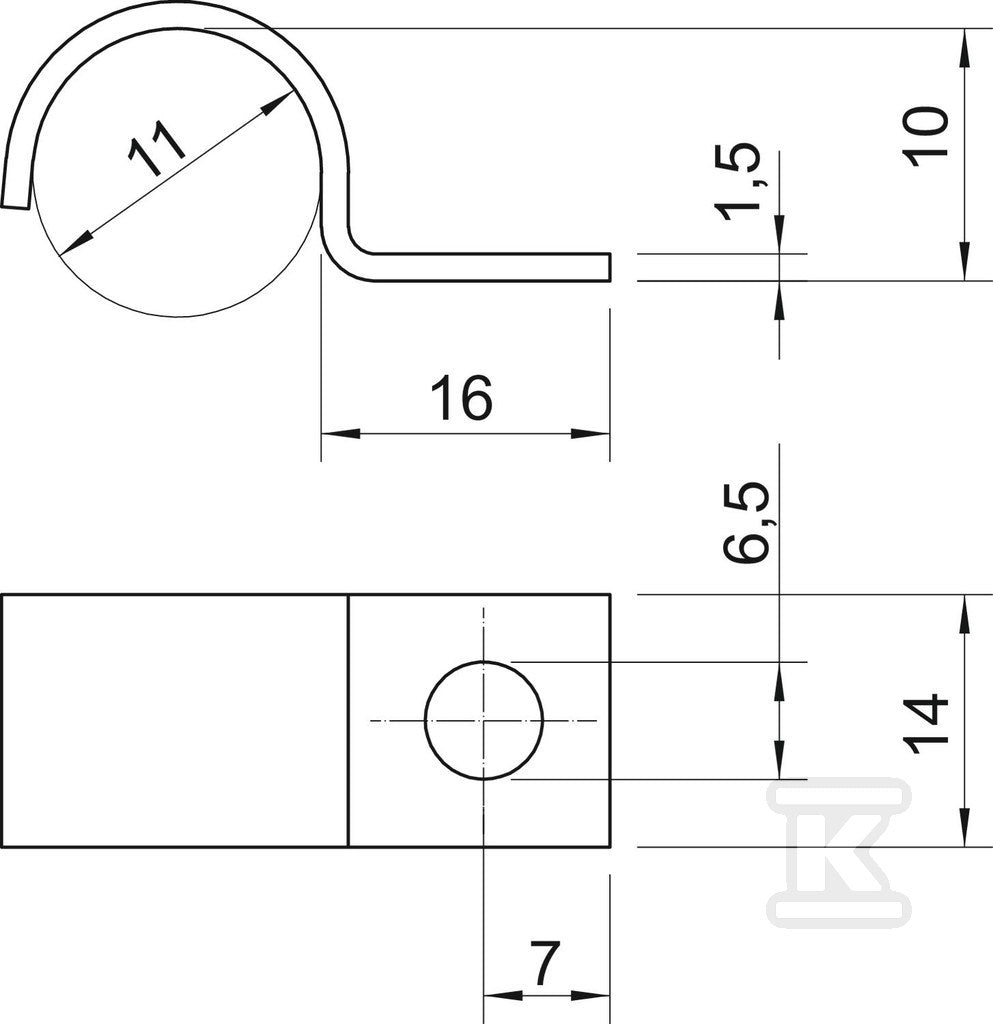 Obejma mocująca typ 1015 11 G