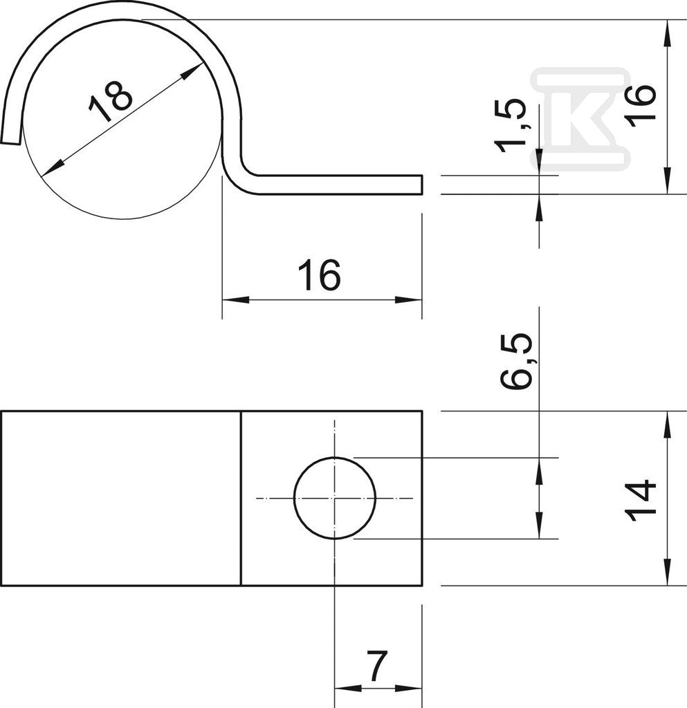 Obejma mocująca typ 1015 18 G