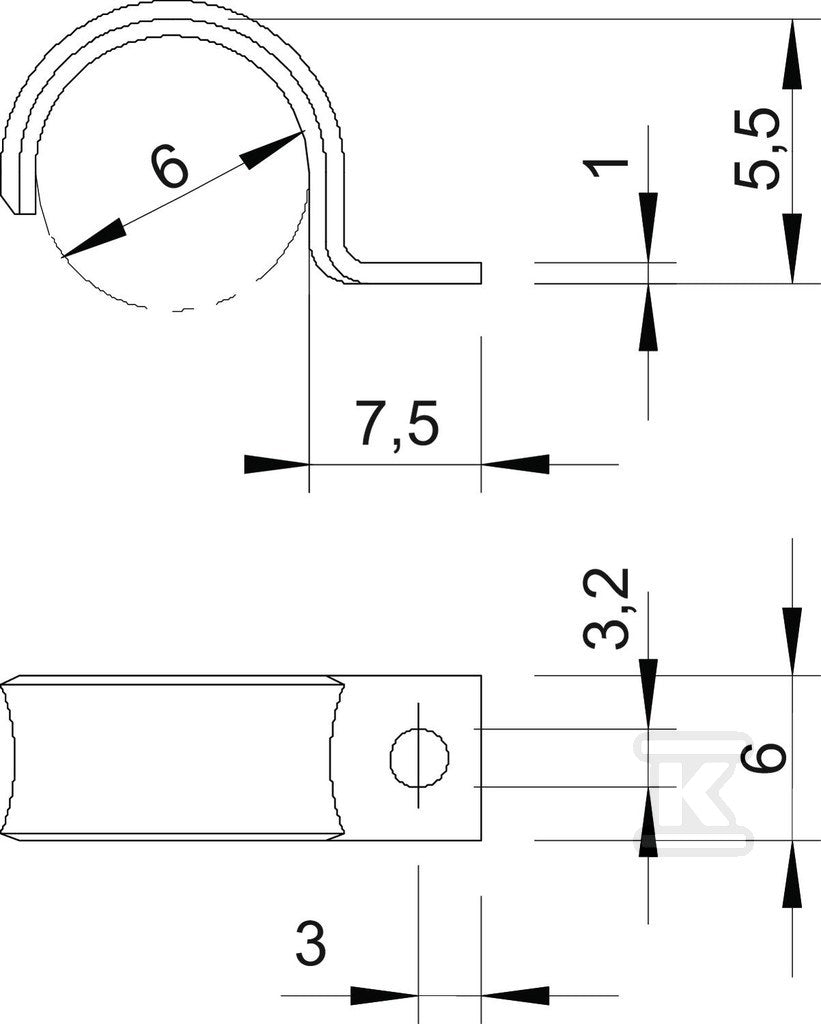 Obejma mocująca typ WN 7855 A 6