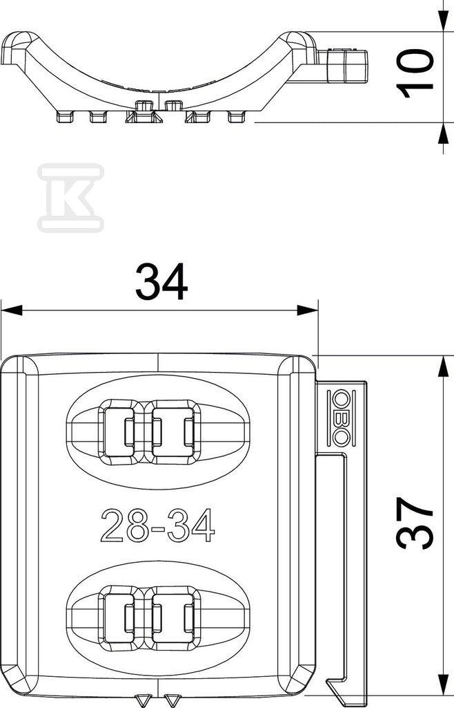 Kontrwanienka uniwersalna typ 2058UW 34 LGR