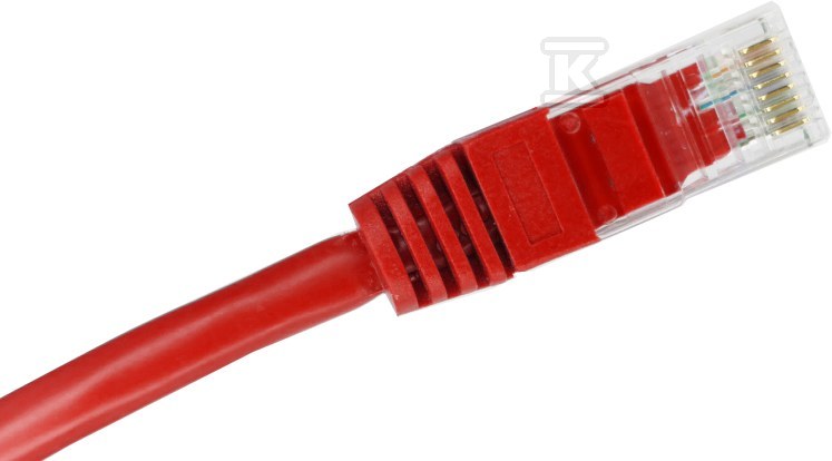 Patchcord U/UTP kat.6 PVC 2.0m czerwony ALANTEC