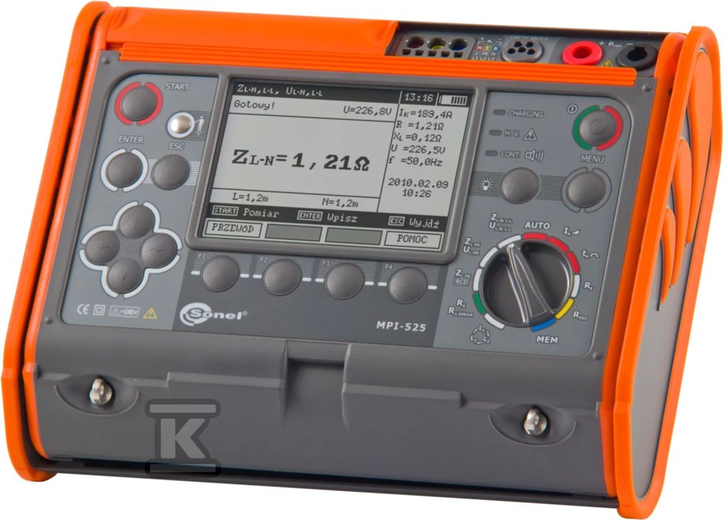 MPI-525 Wielofunkcyjny miernik parametrów instalacji elektrycznych do 2500V z Certyfikatem Kalibracji