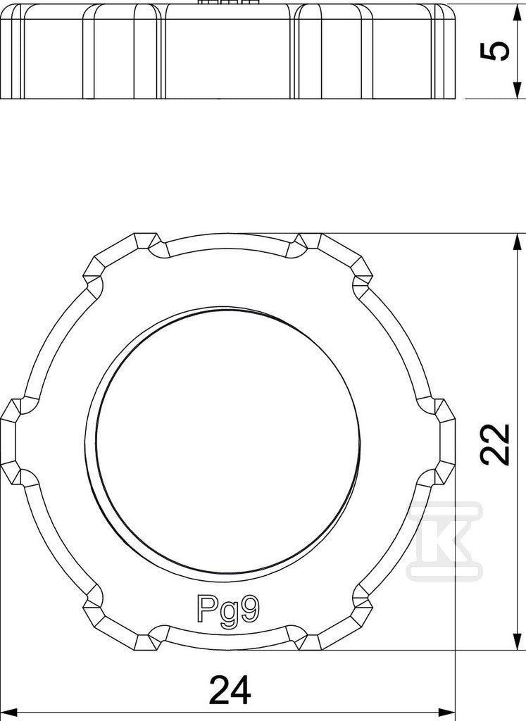 Kontrnakrętka typ 116 PG 9