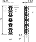 Złączka zaciskowa 12-torowa 4mm2 typ: 72 CE WS/EKL 0 S
