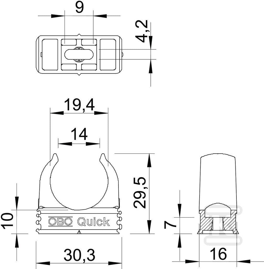 Obejma Quick typ 2955 M20 SW