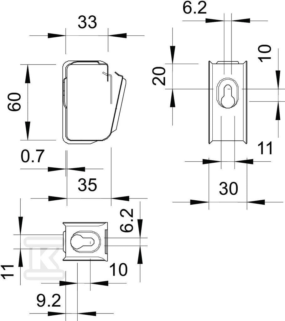 Uchwyt zbiorczy grip typ 2031 M 15 FS