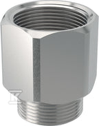 Złączka gwintowana nakrętno-wkrętna GW1 1/2"xGZ1 1/4", stalowa ocynkowana (kanalizacja HDPE)