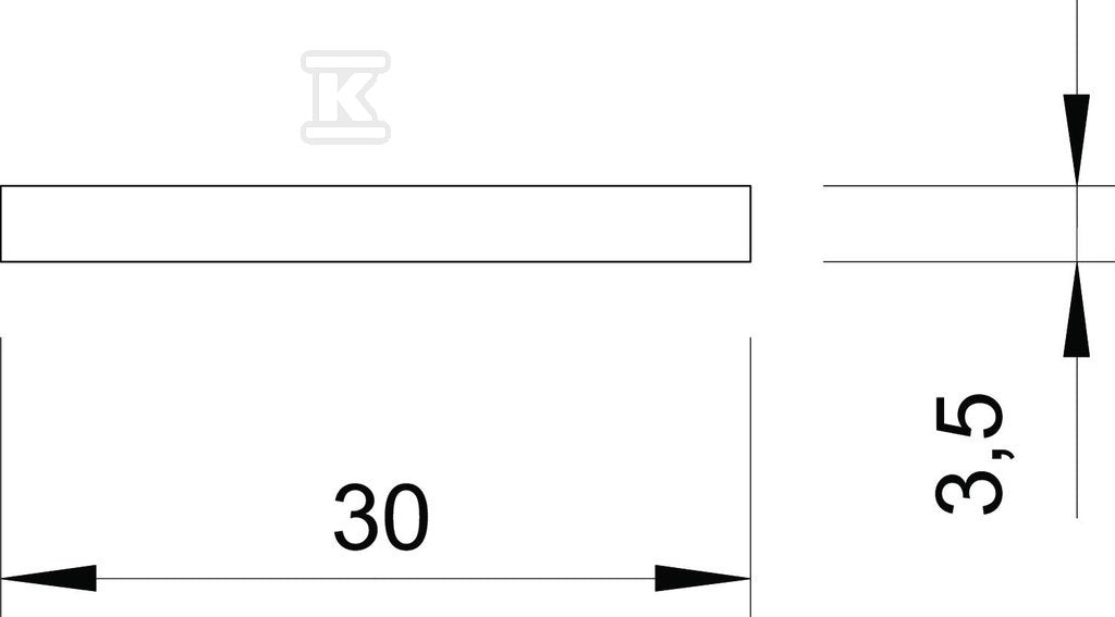 Płaskownik typ 5052 V4A 30X3.5