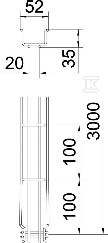 Korytko siatkowe GRM 35/50 3M typ GRM 35 50 G