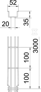 Korytko siatkowe GRM 35/50 3M typ GRM 35 50 G