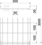 Korytko siatkowe GRM 35/300 3M typ GRM 35 300 G