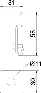 Wspornik boczny typ SH M10 FS