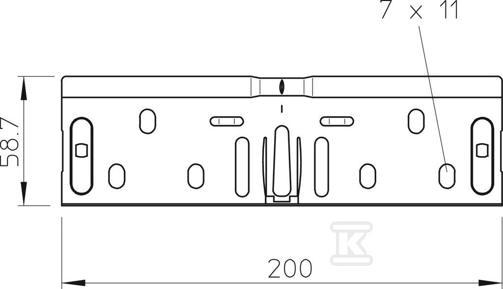 Komplet łączników wzdłużnych typ RV 610 FS