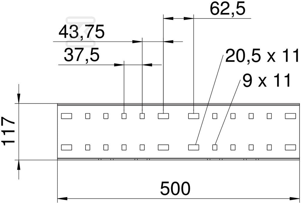 Łącznik wzdłużny, ocynk ogniowo-zanurzeniowy typ WRVL 110 FT