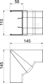 Naroże wewnętrzne, ruchome typ GK-IH53100RW
