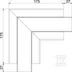 Naroże płaskie, stałe typ GK-FS53100RW