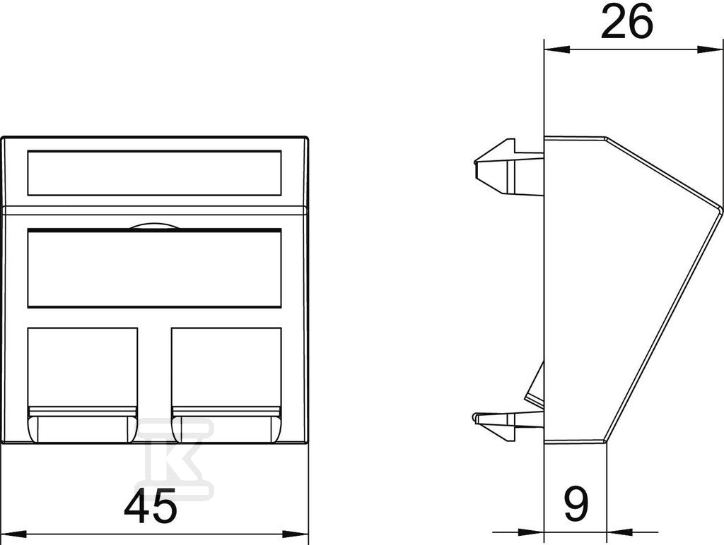 Ramka teleinformatyczna typ RM typ DTS-2RM RW1