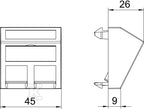 Ramka teleinformatyczna typ RM typ DTS-2RM RW1