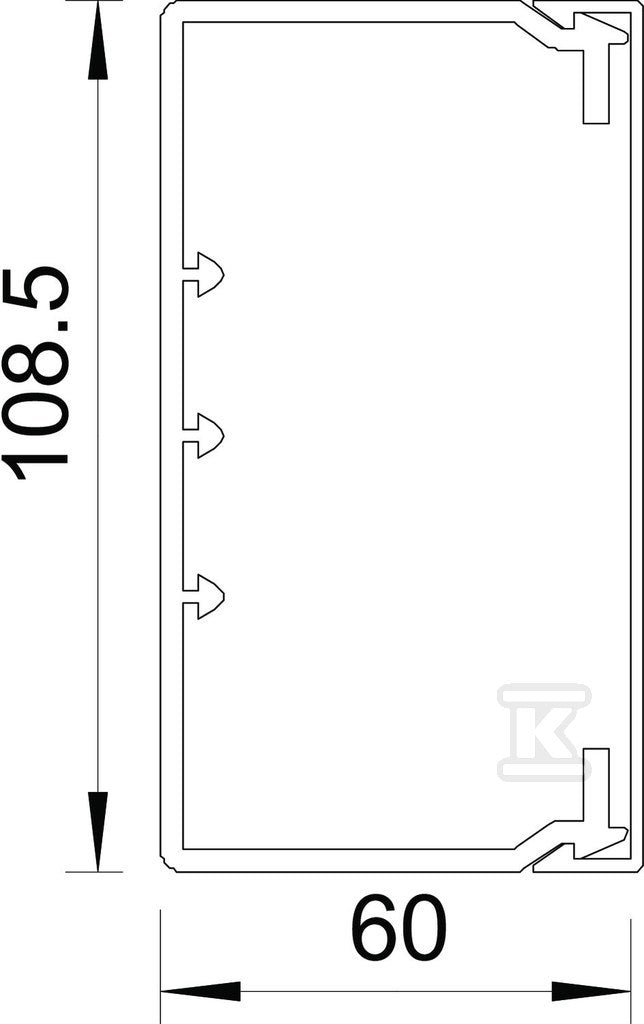 Kanał instalacyjny typ WDK60110RW