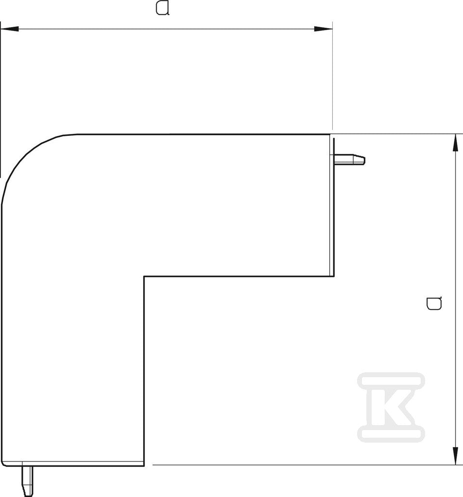 Kształtka naroża zewnętrznego typ WDK HA25040RW