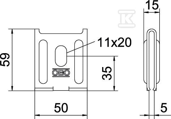 Mocowanie ścienne typ K 12 1818 FS