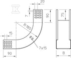 Łuk pionowy 90° typ RBV 620 S FS