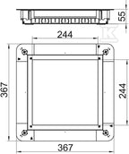 Puszka podpodłogowa typ UGD55 250-3 9R