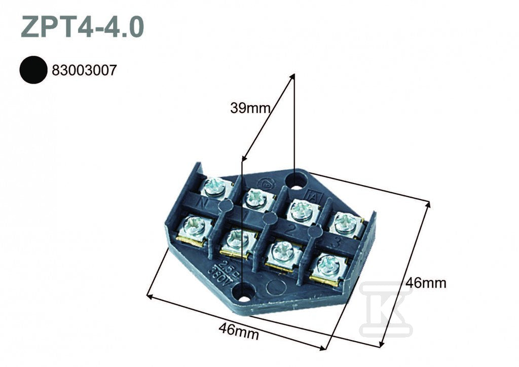 Płytka odgałęźna ZPT 4x4mm2